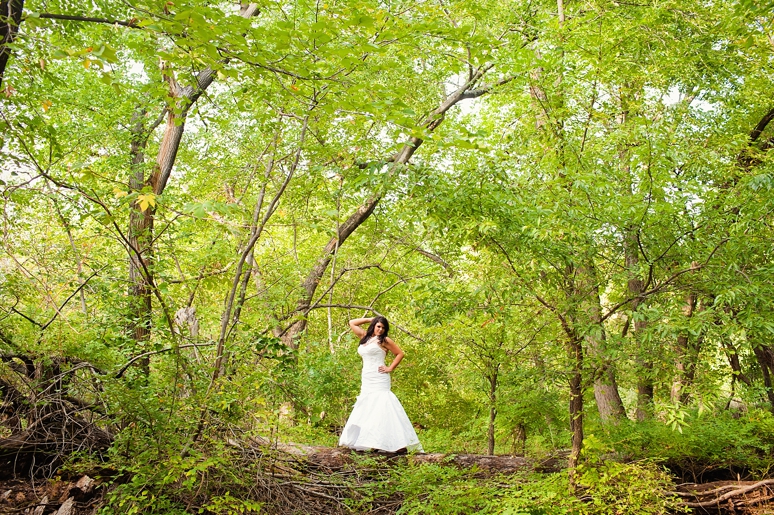 RusticInspired Bridal Portraits at the Arbor Hills Nature Preserve