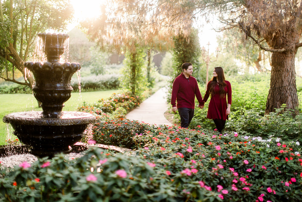 Engagement portraits at Ethereal Gardens