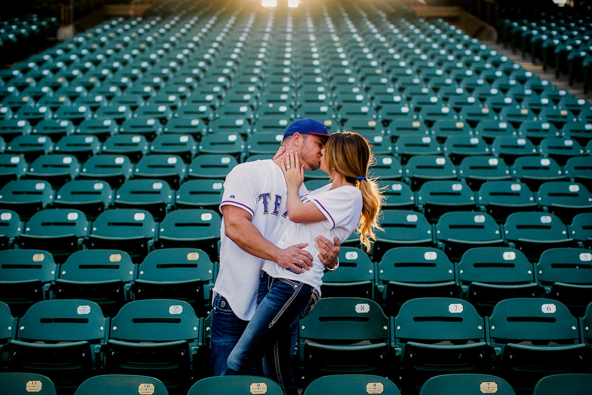 Padres Rangers baseball stadium engagement photography
